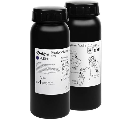УФ фотополимер фиолетовый (2 шт; 500 мл) XYZprinting RUGN1XGB00D 1