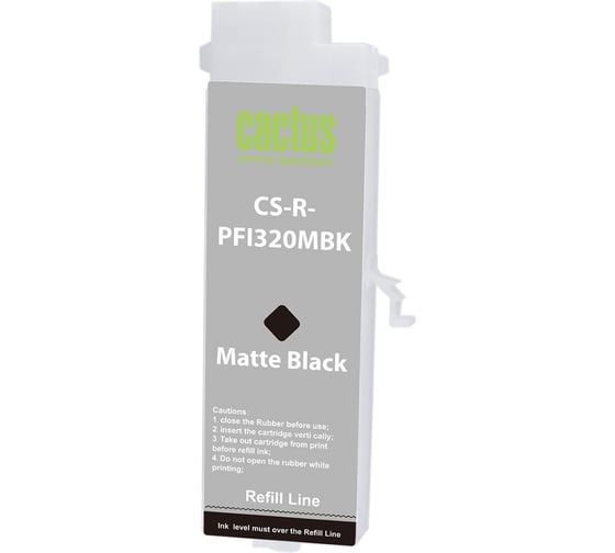 Картридж ПЗК струйный CACTUS CS-R-PFI320MBK PFI-320 черный матовый, 260мл, для Canon imagePROGRAF TM 2095018 1