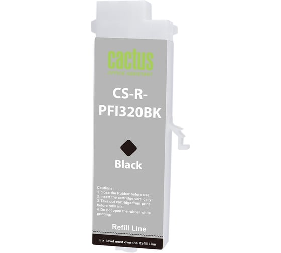 Картридж ПЗК струйный CACTUS CS-R-PFI320BK PFI-320BK черный, 260мл, для Canon imagePrograf TM-200/20 2107796 1