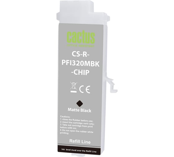 Картридж ПЗК струйный CACTUS CS-R-PFI320MBK-CHIP PFI-320 черный матовый, 260мл, для Canon imagePROGR 2095053 1