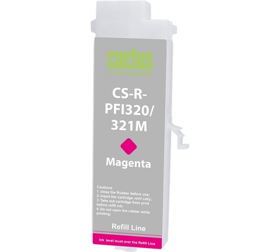 Картридж ПЗК струйный CACTUS CS-R-PFI320/321M PFI320/321M пурпурный, 260мл, для Canon imagePROGRAF T 2107798 1
