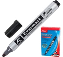 Маркер перманентный (нестираемый) ОФИСМАГ BEIFA (Бэйфа) A Plus, 12 шт ЧЕРНЫЙ, кругл. наконечник 2,5мм,PY237800-BK 150781