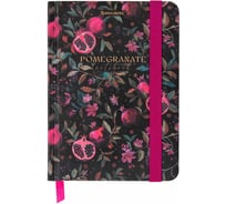 Бизнес-блокнот BRAUBERG с резинкой, в клетку, 96л, МАЛЫЙ ФОРМАТ А6, 109x148, твердая обложка, Гранаты 116331