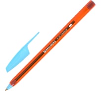Ручка шариковая BRAUBERG 50 шт X-30 ORANGE, СИНЯЯ, мягкое письмо, узел 1 мм, линия 0.5 мм 144333