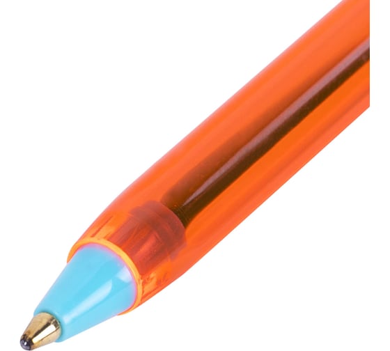 Ручки шариковые BRAUBERG X-30 ORANGE, 12 шт, СИНИЕ, узел 1мм, линия 0,5мм, 144334