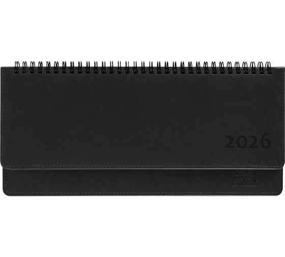 Планинг датированный Galant 2026, 305x140мм Ritter, под кожу, черный, 117238