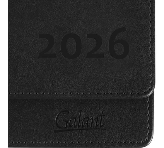 Планинг датированный Galant 2026, 305x140мм Ritter, под кожу, черный, 117238