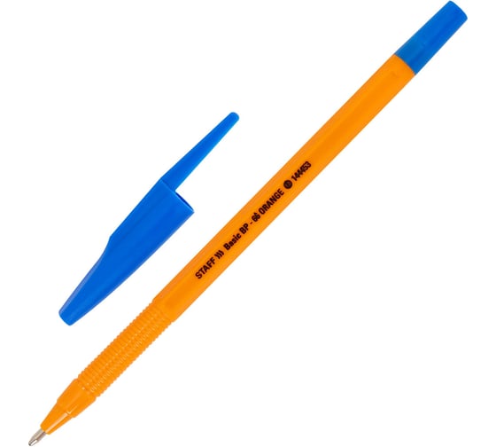 Ручка шариковая Staff Basic BP-66 ORANGE, синяя, корпус оранжевый, 1 мм, линия 0,5 144453