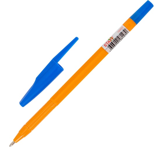Ручка шариковая Staff Basic BP-66 ORANGE, синяя, корпус оранжевый, 1 мм, линия 0,5 144453