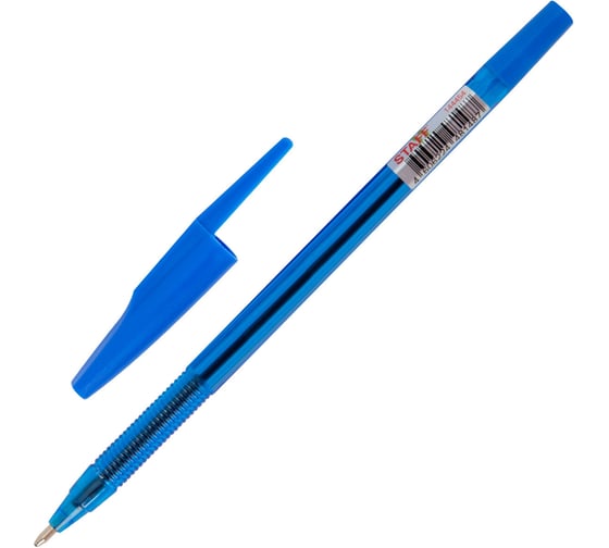 Ручка шариковая Staff Basic BP-66 BLUE, синяя, корпус синий, 1 мм, линия 0,5 144454