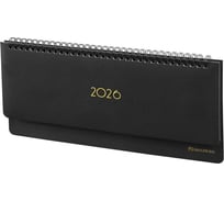 Планинг датированный 2026 305x140мм Select, под кожу, черный, BRAUBERG 117232