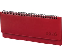 Планинг датированный Galant Ritter 2026, 305x140мм, под кожу, красный, 117237