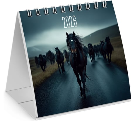 Календарь-домик настольный на гребне BRAUBERG, 2026г, 101x101мм, Символ года 117277