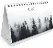 Календарь-домик настольный на гребне BRAUBERG с бегунком, 2026г, 160x105мм, Туман 117272