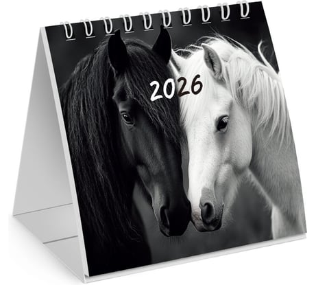 Календарь-домик настольный на гребне BRAUBERG, 2026г, 101x101мм, Символ 2026 117278