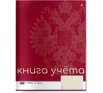 Книга учета Bruno Visconti А4, 80 листов, линейка, российская символика, красная 7-80-213/02