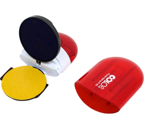 Карманная оснастка для круглой печати Colop Pocket Stamp диаметр 40 мм PS R40 рубин