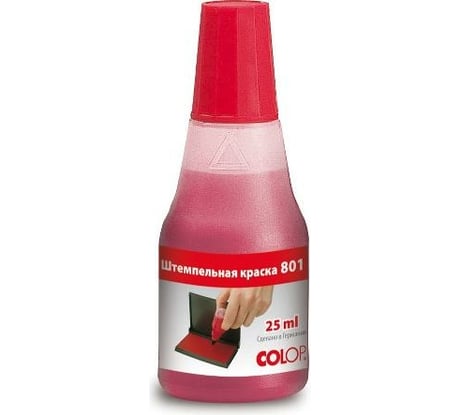 Штемпельная краска Colop 25 ml, 801/25 ml красная 801к