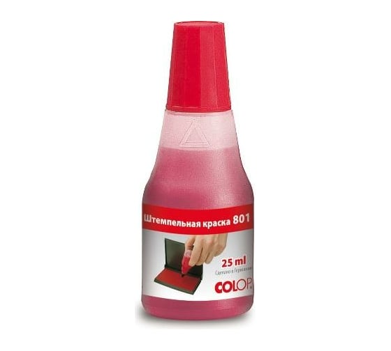 Штемпельная краска Colop 25 ml, 801/25 ml красная 801к 1