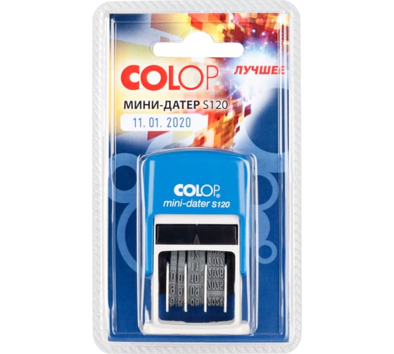 Мини-датер Colop высота шрифта 3.8 мм S 120/BL Bank