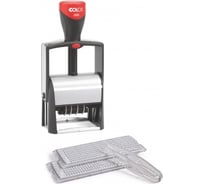 Металлический самонаборный датер Colop с двумя кассами 6 строк без рамки, 4 строки с рамкой 2660 SET - F