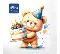 Салфетки бумажные сервировочные Pero Prestige Хэппи, трехслойные, 20 шт 275986