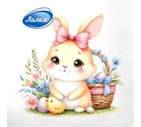 Салфетки бумажные сервировочные Лилия Радостный день, двухслойные, 20 шт 275990