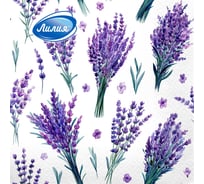 Салфетки бумажные сервировочные Лилия Ароматный букет, двухслойные, 20 шт 275988