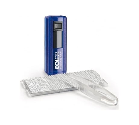 Карманный самонаборный штамп Colop Pocket Stamp Plus 4 строки с 1 одной кассой PSP 20 SET