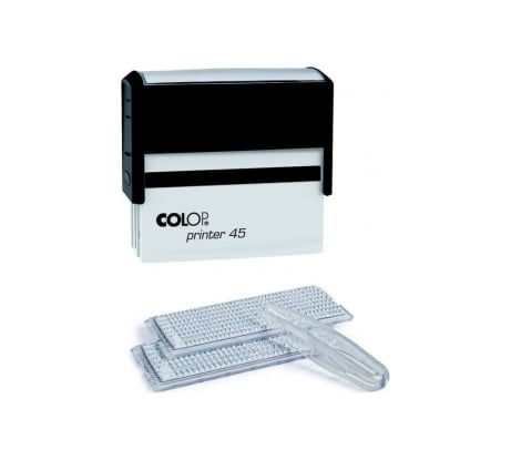Самонаборный штамп Colop Printer 7 строк без рамки, 5 строк с рамкой, 2 кассы 45N SET- F чер