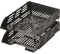 Лоток горизонтальный для бумаг Attache 2шт, на металлических стержнях, черный 1603685