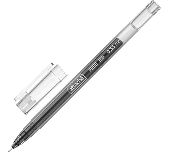 Набор гелевых ручек Attache Free ink, 0.35мм, черный, неавт, б/манж. 12шт/уп 1345762