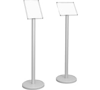 Стойка информационная напольная с акриловой рамкой Attache А4, серая 2147436