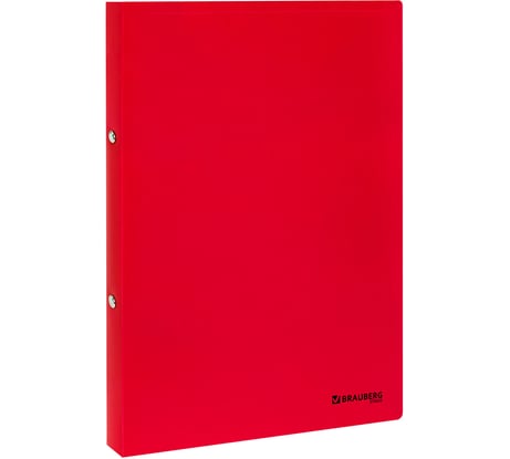 Папка на 2 кольцах BRAUBERG А4 UNIVERSAL, 25 мм, красная, до 170 листов, 0,5 мм 273032
