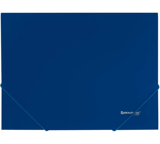 Папка на резинках BRAUBERG А4 UNIVERSAL, синяя, до 300 листов, 0,5 мм 273037