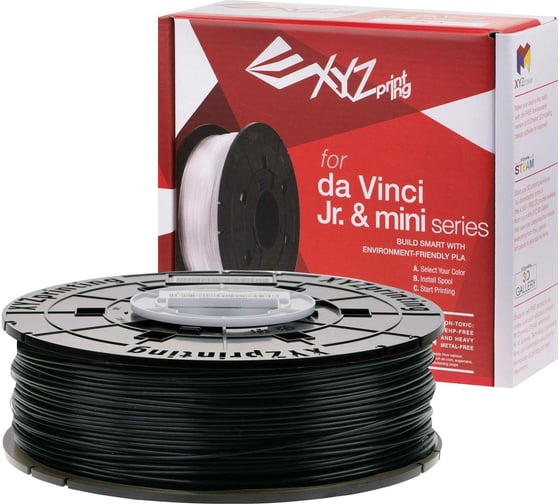 Пластик Carbon Fiber PLA (черный; 1.75 мм; 1 кг) XYZprinting RFCA1XGB00E