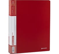 Папка на 4 кольцах BRAUBERG Extra ширина 40 мм, до 300 листов, красная, 0.8 мм 270549