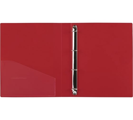 Папка на 4 кольцах BRAUBERG Extra ширина 40 мм, до 300 листов, красная, 0.8 мм 270549