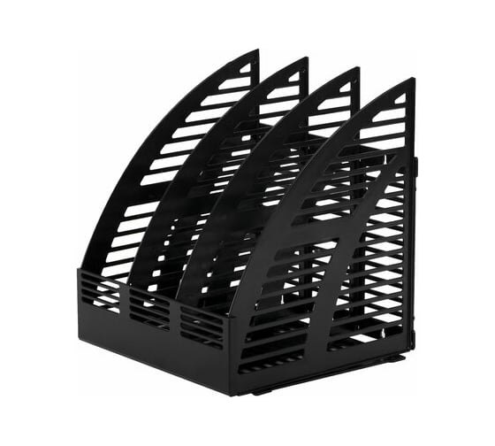Вертикальный лоток для бумаг Staff Basic 245x240x285 мм, 3 отделения, сетчатый сборный 237945
