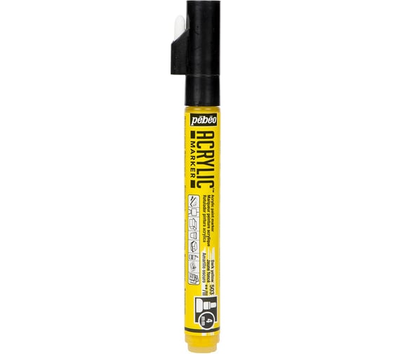 Маркер акриловый PEBEO Acrylic Marker №1, 4 мм, перо круглое, 6 шт. 201503 (205803) Желтый темный 470222