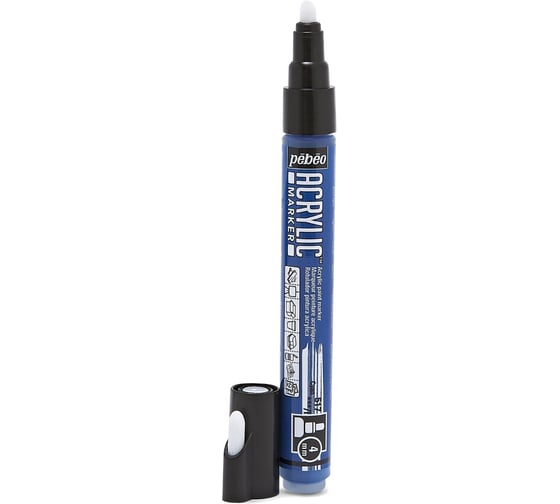Маркер акриловый PEBEO Acrylic Marker №1, 4 мм, перо круглое, 6 шт. 201517 (205817) циан 470216