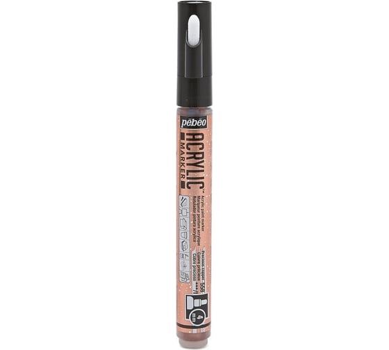 Маркер акриловый PEBEO Acrylic Marker №1 4 мм, перо круглое, 6 шт. 201558 (205858) Под медь мерцающий 470215