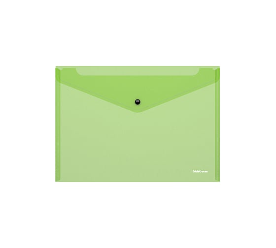 Пластиковая папка-конверт ErichKrause Fizzy Neon на кнопке, A4, ассорти 47044
