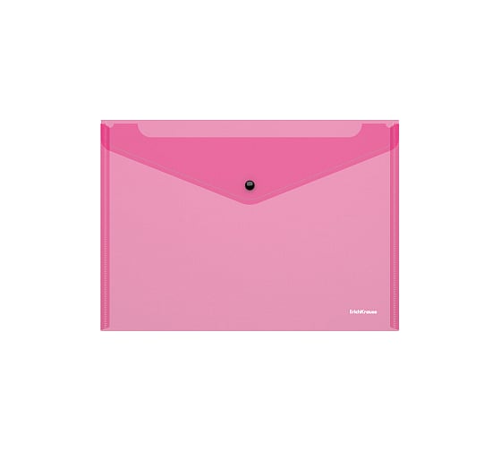 Пластиковая папка-конверт ErichKrause Fizzy Neon на кнопке, A4, ассорти 47044