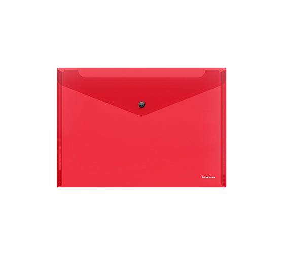 Пластиковая папка-конверт ErichKrause Glossy Classic на кнопке, A4, ассорти 50290