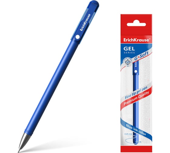 Гелевая ручка ErichKrause G-Soft, синий 46793 1