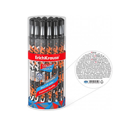 Гелевая ручка ErichKrause ColorTouch Walkers, синий 50827