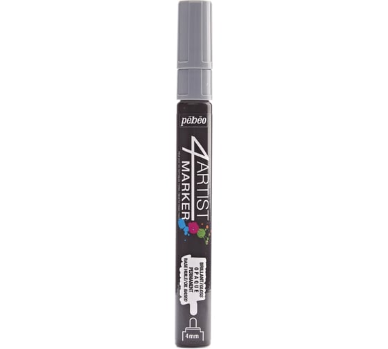 Маркер художественный PEBEO 4Artist Marker на масляной основе 4 мм перо круглое 6 шт. 580148 серый 470802