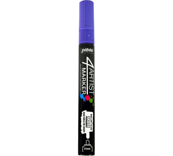 Маркер художественный PEBEO 4Artist Marker на масляной основе 4 мм перо круглое 6 шт. 580128 Фиолетовый 470806