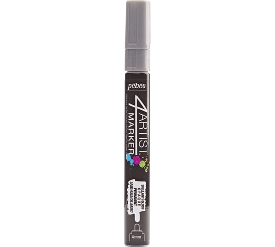 Маркер художественный PEBEO 4Artist Marker на масляной основе 4 мм перо круглое 6 шт. 580170 под серебро 470794